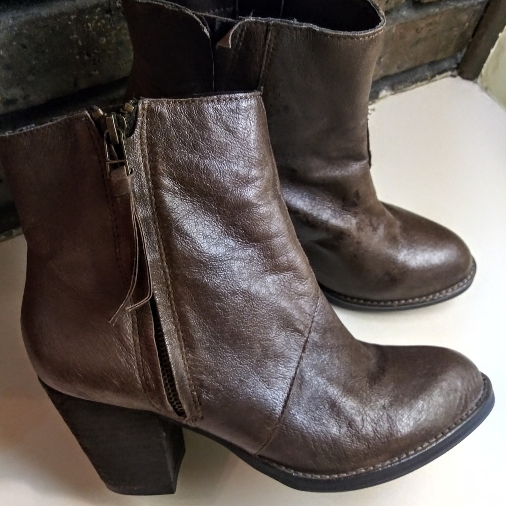Steve Madden Partenon Ankle Leather Boots 8.5